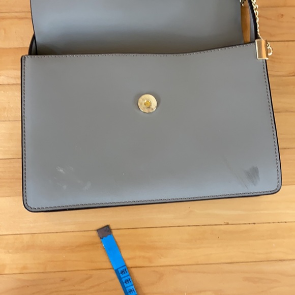 Gray suede bag circle closure designer inspired - Picture 4 of 12